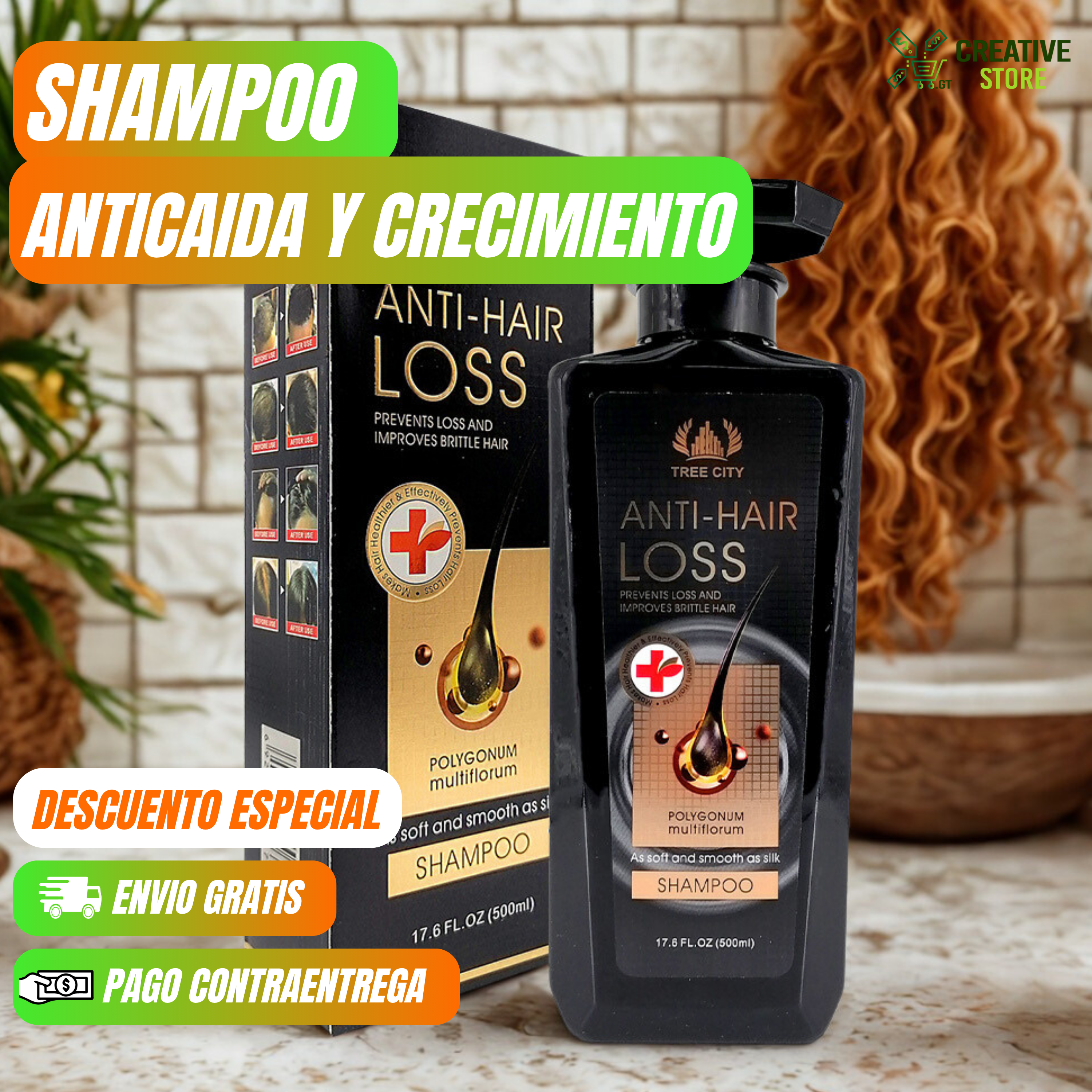 💫 ¡Recuperá tu Cabello por solo Q179!  Shampoo Anti Caída y Crecimiento + Envío GRATIS a todo el país + Pago contra entrega